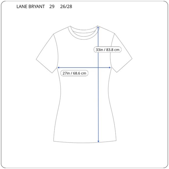 Lane Bryant Womens Top 26 28 Plus Tee Tunic Blue Ombre Comfy Casual BLU173E - Picture 2 of 7